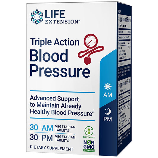 Triple Action Blood Pressure, 60 Vegetarian Tablets, Life Extension