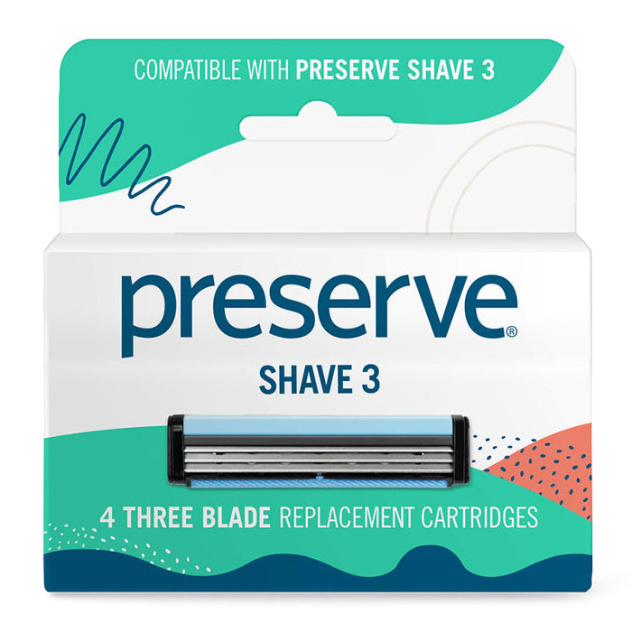 Shave 3 Replacement Blades, 1 Set, Preserve