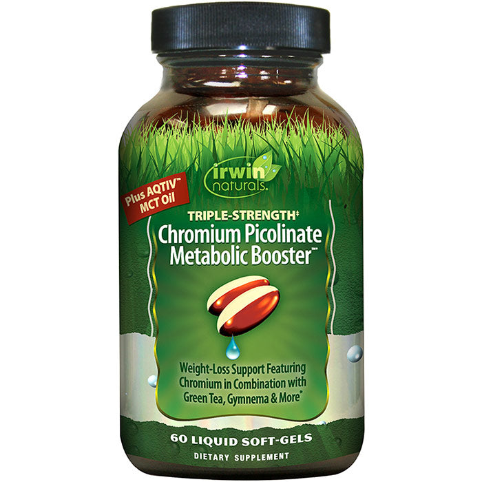 Triple-Strength Chromium Picolinate Metabolic Booster, 60 Liquid Soft-Gels, Irwin Naturals