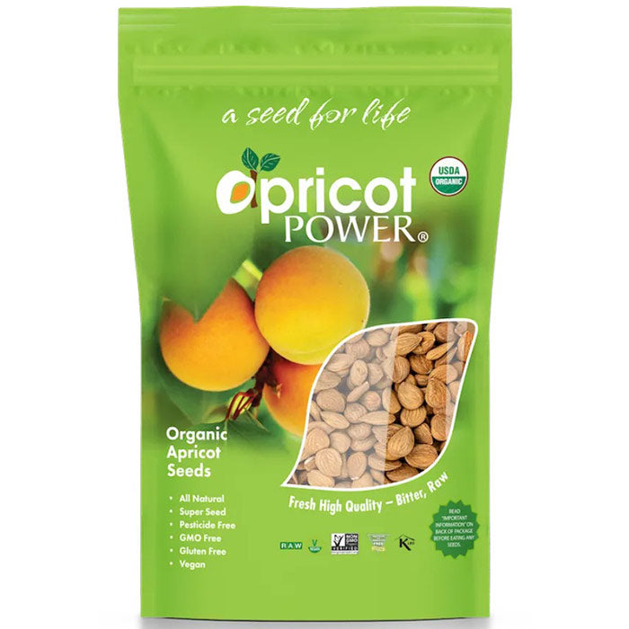 Turkish Organic Bitter Raw Apricot Seeds, Value Size, 32 oz, Apricot Power
