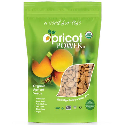 Turkish Organic Bitter Raw Apricot Seeds, 8 oz, Apricot Power