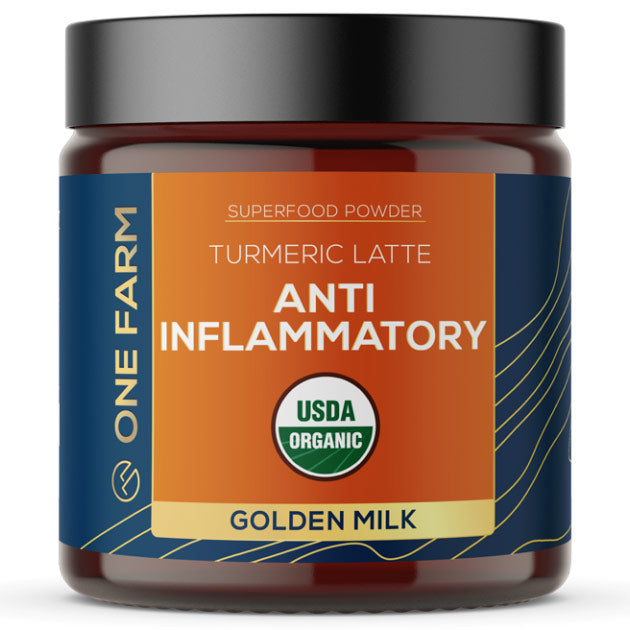 Turmeric Latte Anti-Inflammatory Superfood Powder, 90 g, One Farm