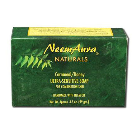 Ultra-Sensitive Bar Soap, Cornmeal/Honey, For Combination Skin, Neem Aura