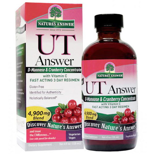 UT Answer (UTanswer), D-Mannose & Cranberry Liquid, 4 oz, Nature's Answer