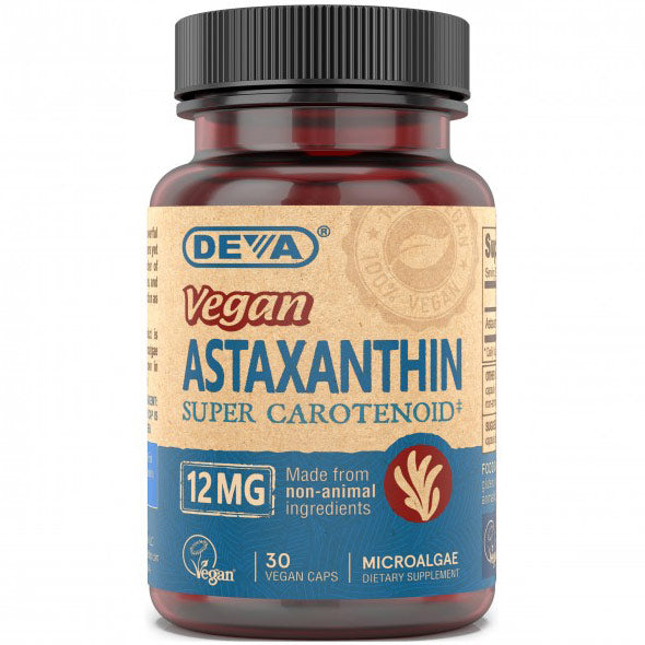 Vegan Astaxanthin 12 mg, 30 Vegan Caps, Deva Nutrition