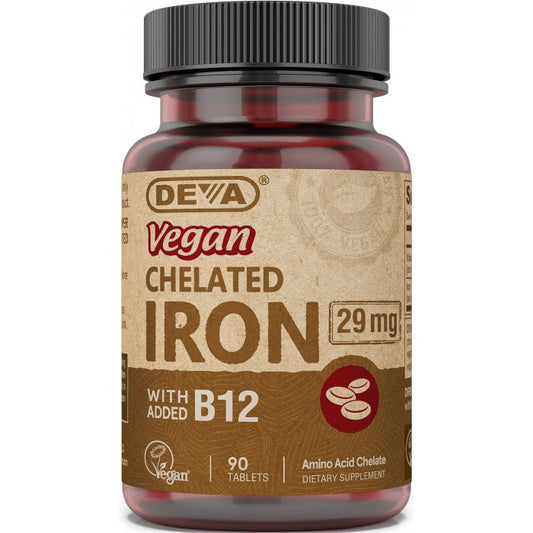 Vegan Chelated Iron, 90 Tablets, Deva Nutrition