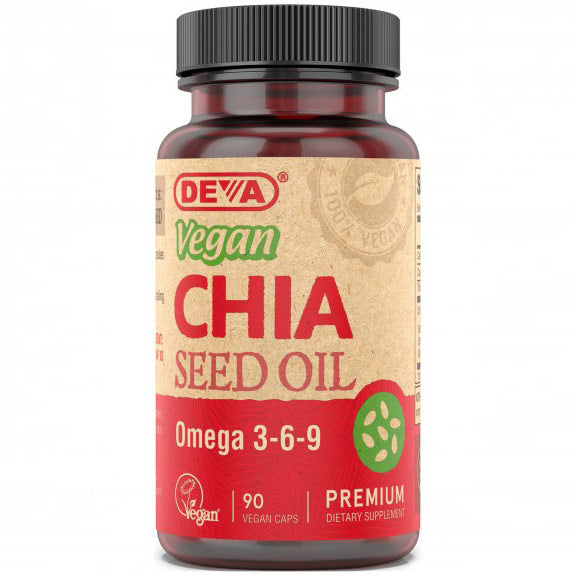 Vegan Chia Seed Oil, 90 Vegan Caps, Deva Nutrition