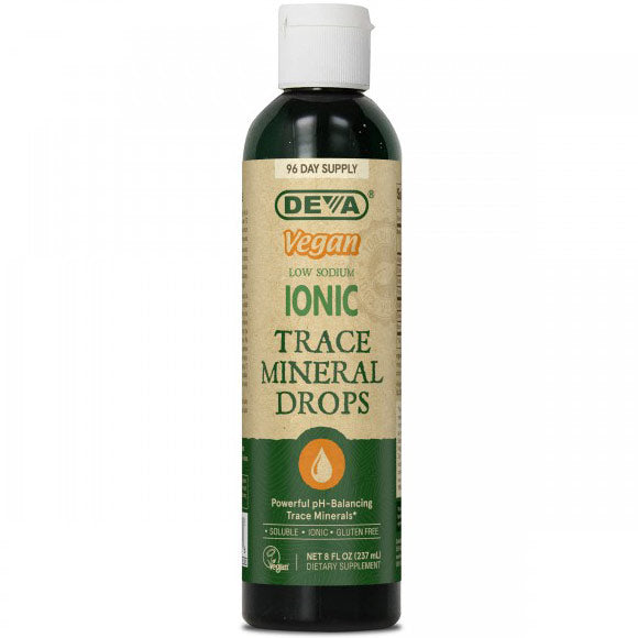 Vegan Ionic Trace Mineral Drops Liquid, 8 oz, Deva Nutrition