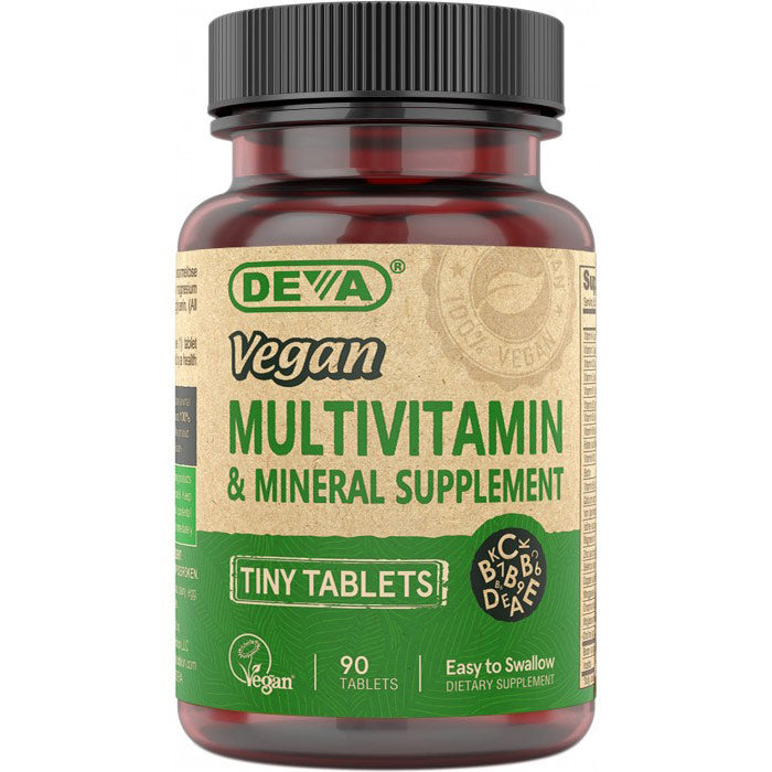 Vegan Tiny Tablets Multivitamin & Mineral Supplement, 90 Tablets, Deva Nutrition