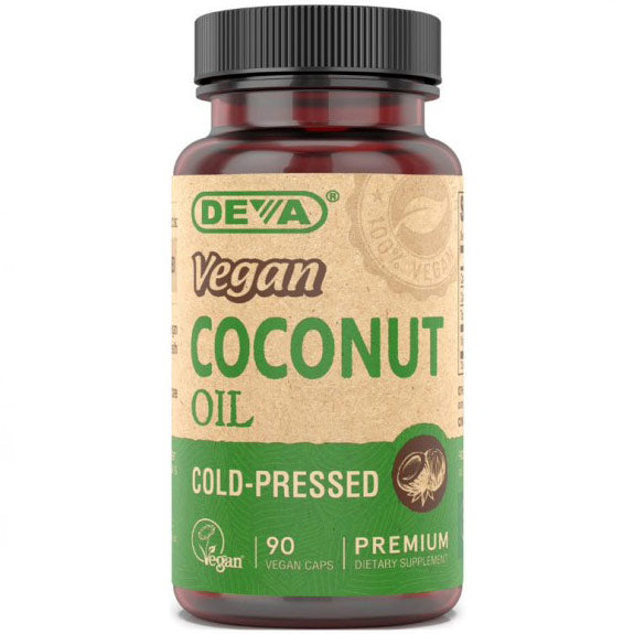 Vegan Virgin Coconut Oil, 90 Vegan Caps, Deva Nutrition