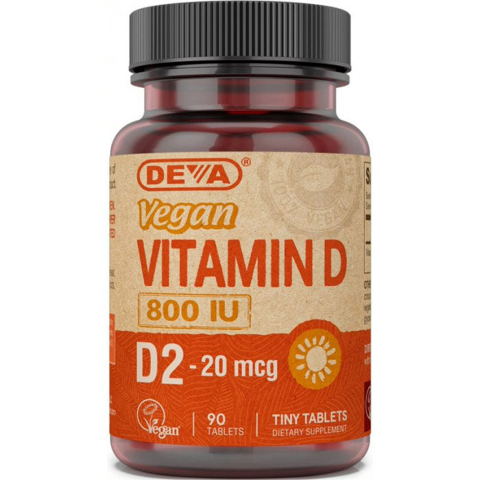 Vegan Vitamin D 800 IU, 90 Tablets, Deva Nutrition