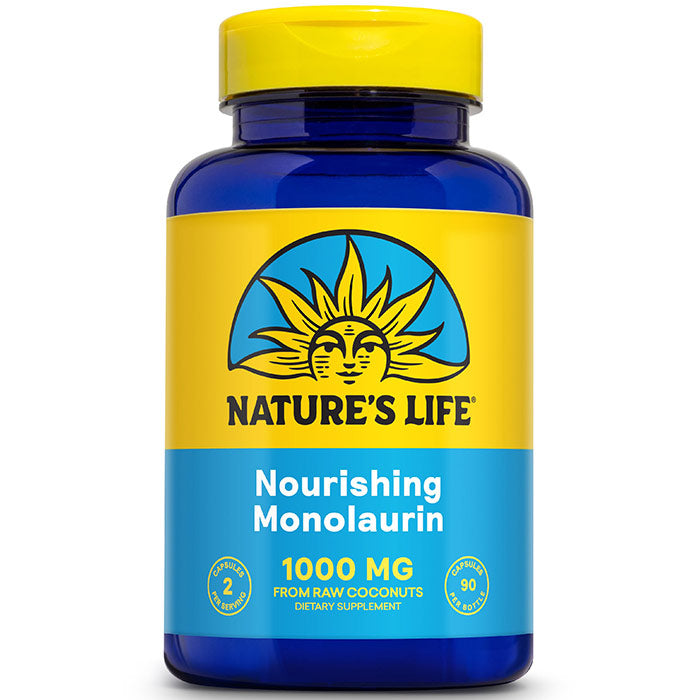 Monolaurin From Raw Coconuts, 90 Vegetarian Capsules, Nature's Life