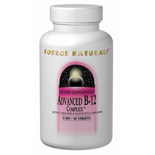 Vitamin B-12 (Vitamin B12) Advanced Methylcobalamin/ Adenosylcobalamin Folate Complex 30 tabs from Source Naturals