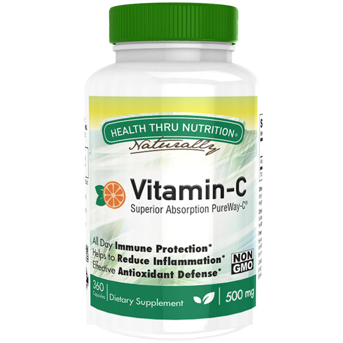 Vitamin C 500 mg, 60 Capsules, Health Thru Nutrition