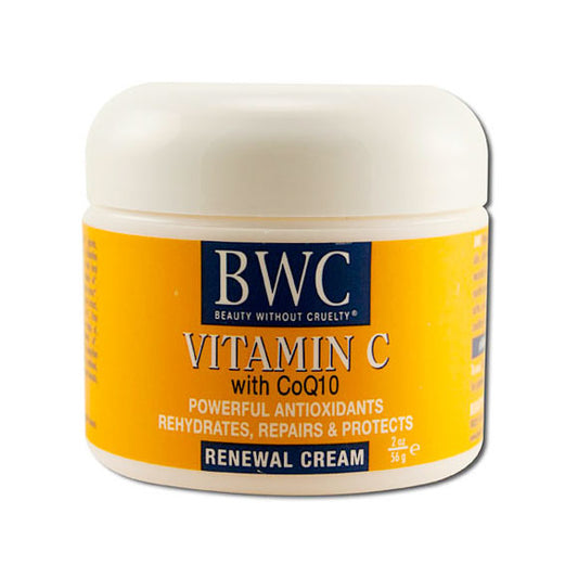 Vitamin C with CoQ10 Facial Renewal Cream, 2 oz, Beauty Without Cruelty