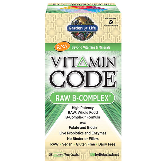 Vitamin Code RAW B-Complex, High Potency Whole Food, 120 Vegan Capsules, Garden of Life