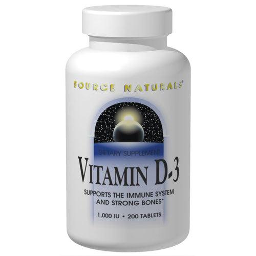 Vitamin D-3 5000 IU, 100 Softgels, Source Naturals