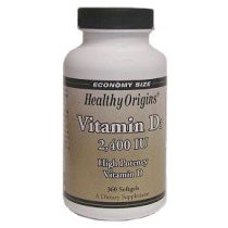 Vitamin D3 2400IU, 360 SoftGels, Healthy Origins