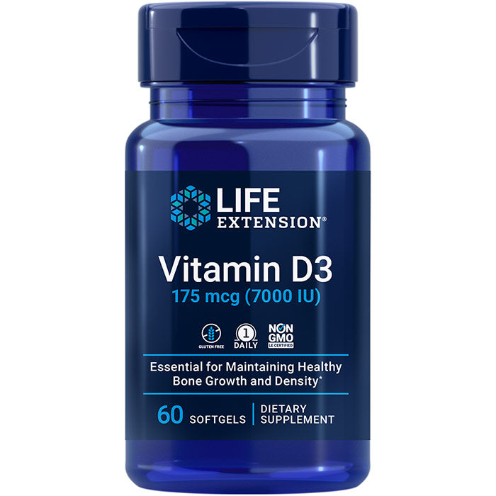 Vitamin D3 7000 IU, 60 Softgels, Life Extension