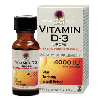 Platinum Vitamin D-3 Drops 4000 IU, 0.5 oz, Nature's Answer