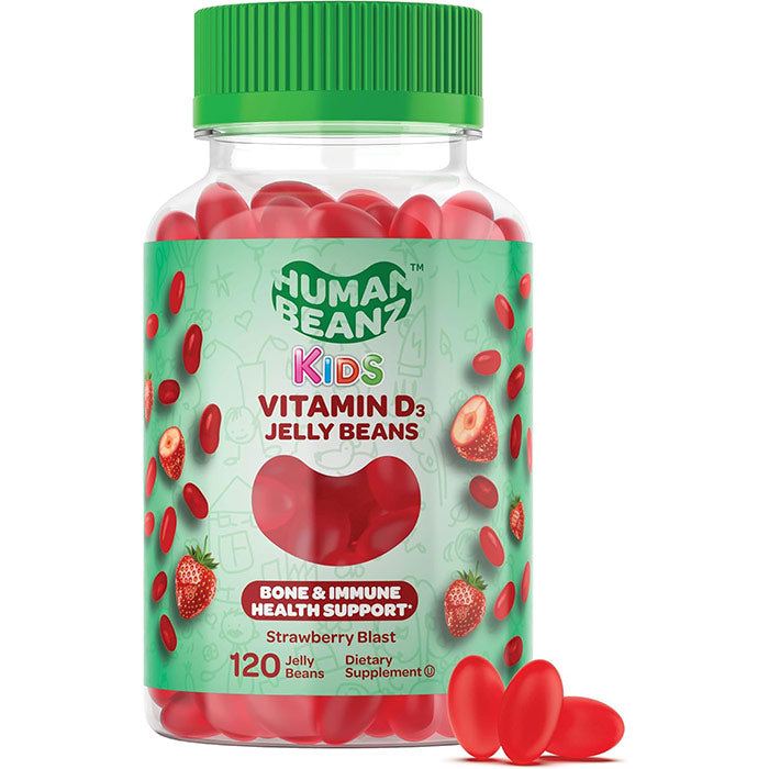 Vitamin D3 Jelly Bean Gummies for Kids, 120 Jelly Beans, Human Beanz