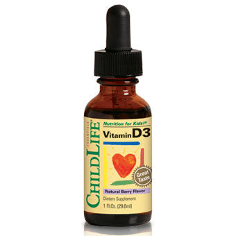 ChildLife Vitamin D3 Liquid Drops For Children, Natural Berry, 1 oz