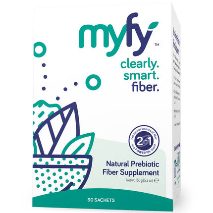 Water Soluble Prebiotic Fiber Powder, 150 g (30 Sachets), Myfy Fiber