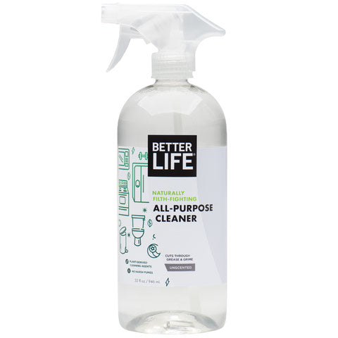 Naturally Filth-Fighting All-Purpose Cleaner, Unscented, 32 oz, Better Life Green Cleaning