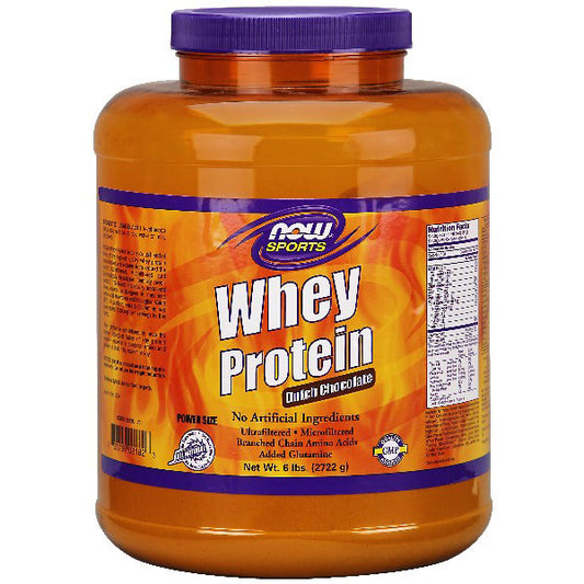 Whey Protein Chocolate, 6 lb, NOW Foods