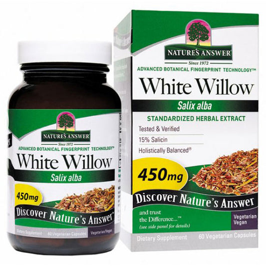 White Willow Bark Extract Standardized, 60 Vegetarian Capsules, Nature's Answer