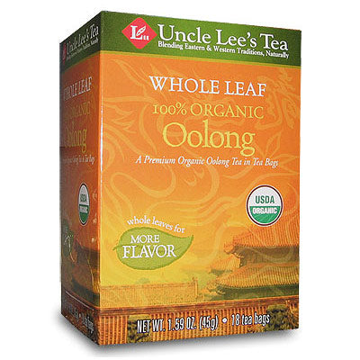 Whole Leaf Organic Oolong Tea, 18 Tea Bags, Uncle Lee's Tea