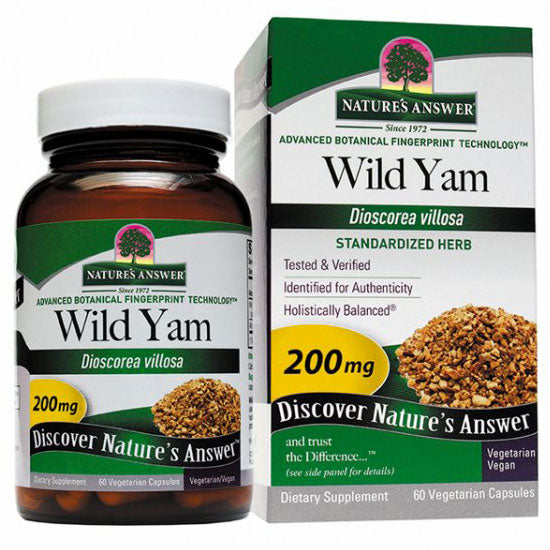 Wild Yam Root Extract Standardized 60 vegicaps from Nature's Answer