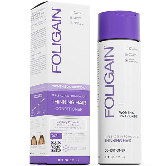 Women's Triple Action Conditioner for Thinning Hair with 2% Trioxidil, 8 oz, Foligain