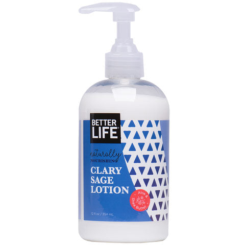 Naturally Nourishing Hand & Body Lotion, Clary Sage, 12 oz, Better Life Green Cleaning