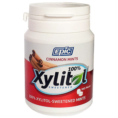 Xylitol Cinnamon Mints, 180 Pieces/Bottle, Epic Dental (Epic Xylitol)