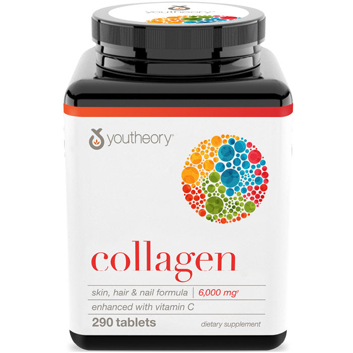 Youtheory Collagen (Skin, Hair & Nail Formula), Value Size, 290 Tablets, Nutrawise Corporation