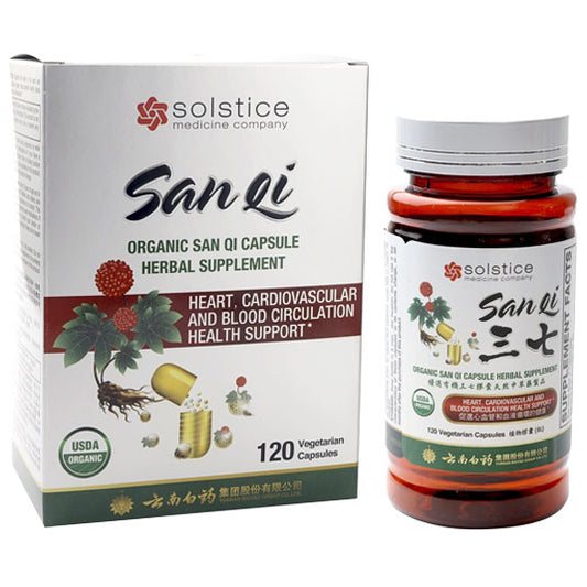 Yunnan Baiyao Organic San Qi Capsule, 120 Capsules, Solstice