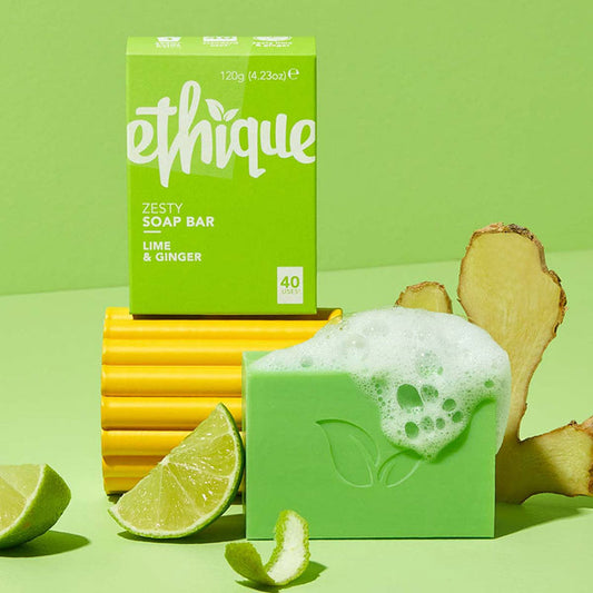 Zesty Soap Bar - Lime & Ginger, 4.23 oz (120 g), Ethique