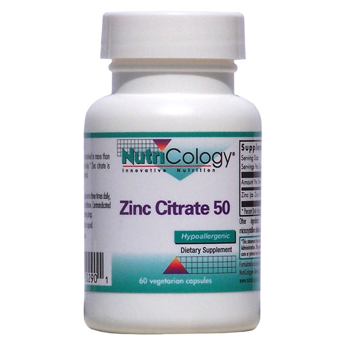 Zinc Citrate 50mg 60 caps from NutriCology