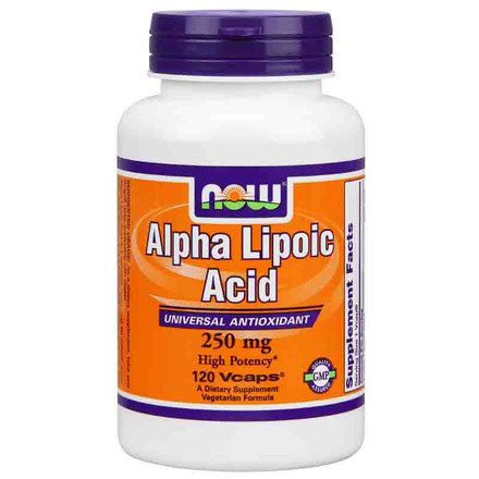 Alpha Lipoic Acid 250mg, ALA 120 Caps, NOW Foods