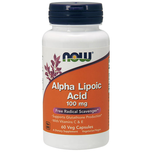 Alpha Lipoic Acid 100mg, ALA 60 Vcaps, NOW Foods
