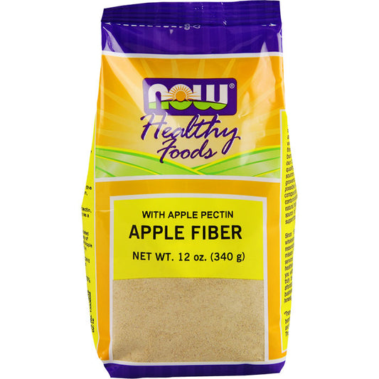 Apple Fiber Powder, With Apple Pectin, 12 oz, NOW Foods