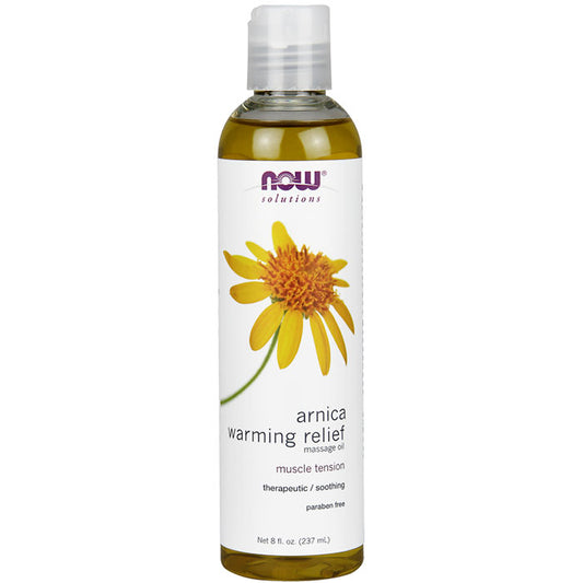 Arnica Warming Relief Massage Oil, 8 oz, NOW Foods
