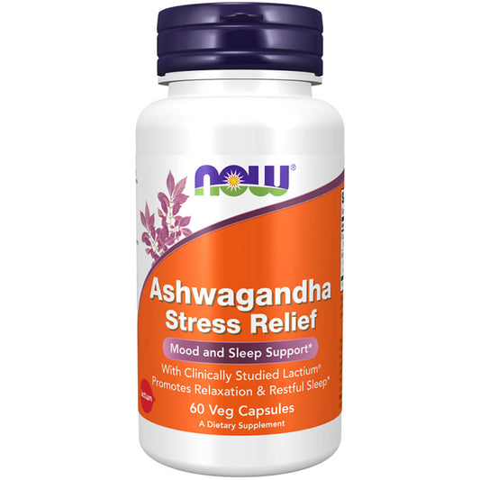 Ashwagandha Stress Relief, 60 Veg Capsules, NOW Foods