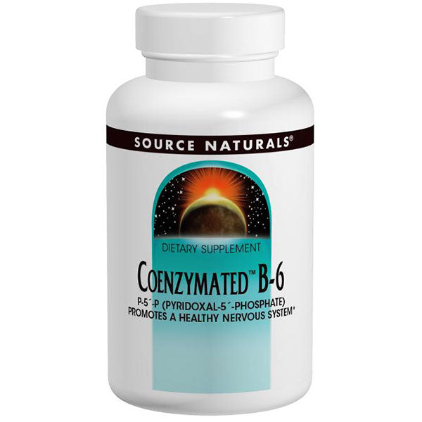 Coenzymated B-6 (Pyridoxal-5'-Phosphate) 25 mg Sublingual, 60 Tablets, Source Naturals