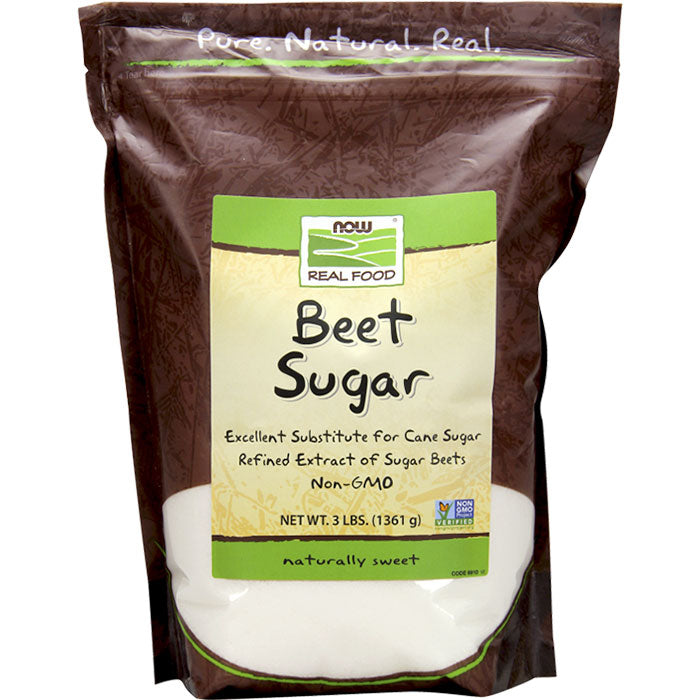 Beet Sugar, Excellent Substitute for Cane Sugar, 3 lb, NOW Foods ...