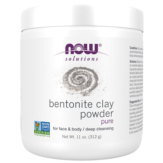 Bentonite Clay Powder, 11 oz (312 g), NOW Foods