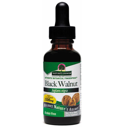 Black Walnut Green Hulls Alcohol-Free Extract Liquid, 1 oz, Nature's Answer