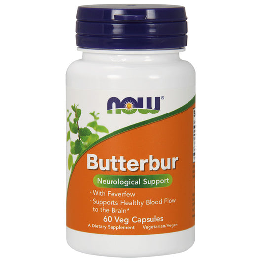 Butterbur with Feverfew, 60 Vegetarian Capsules, NOW Foods