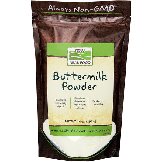 Buttermilk Powder, Low in Fat, 14 oz, NOW Foods